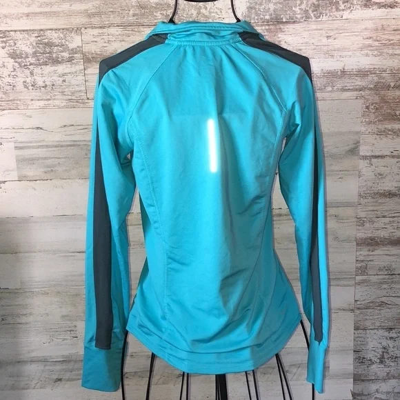 Nike blue quarter zip sweatshirt running sweatshirt workout top Nike clothing - Picture 5 of 5